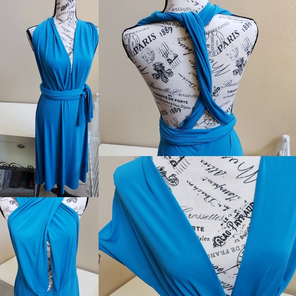 Dress worn multiple ways to wear